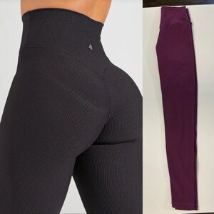 Buffbunny Material Girl Ribbed Legging in Purple